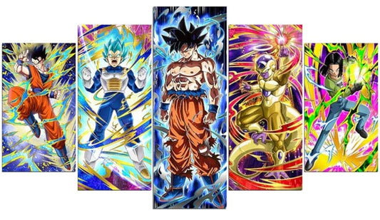 5 piece Dragon Ball Z Goku wall poster set