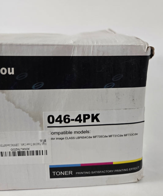 High-Yield 046 Toner Cartridges 4-Pack (BK/C/M/Y) - Youngti Compatible 046 Toner Replacement for Canon 046 Color Image Class MF731Cdw MF733cdw LBP654Cdw MF735Cdw Printer