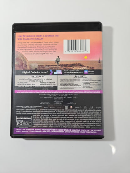 STAR WARS: A NEW HOPE – 4K ULTRA HD BLU-RAY (COLLECTOR’S EDITION) OPEN BOX