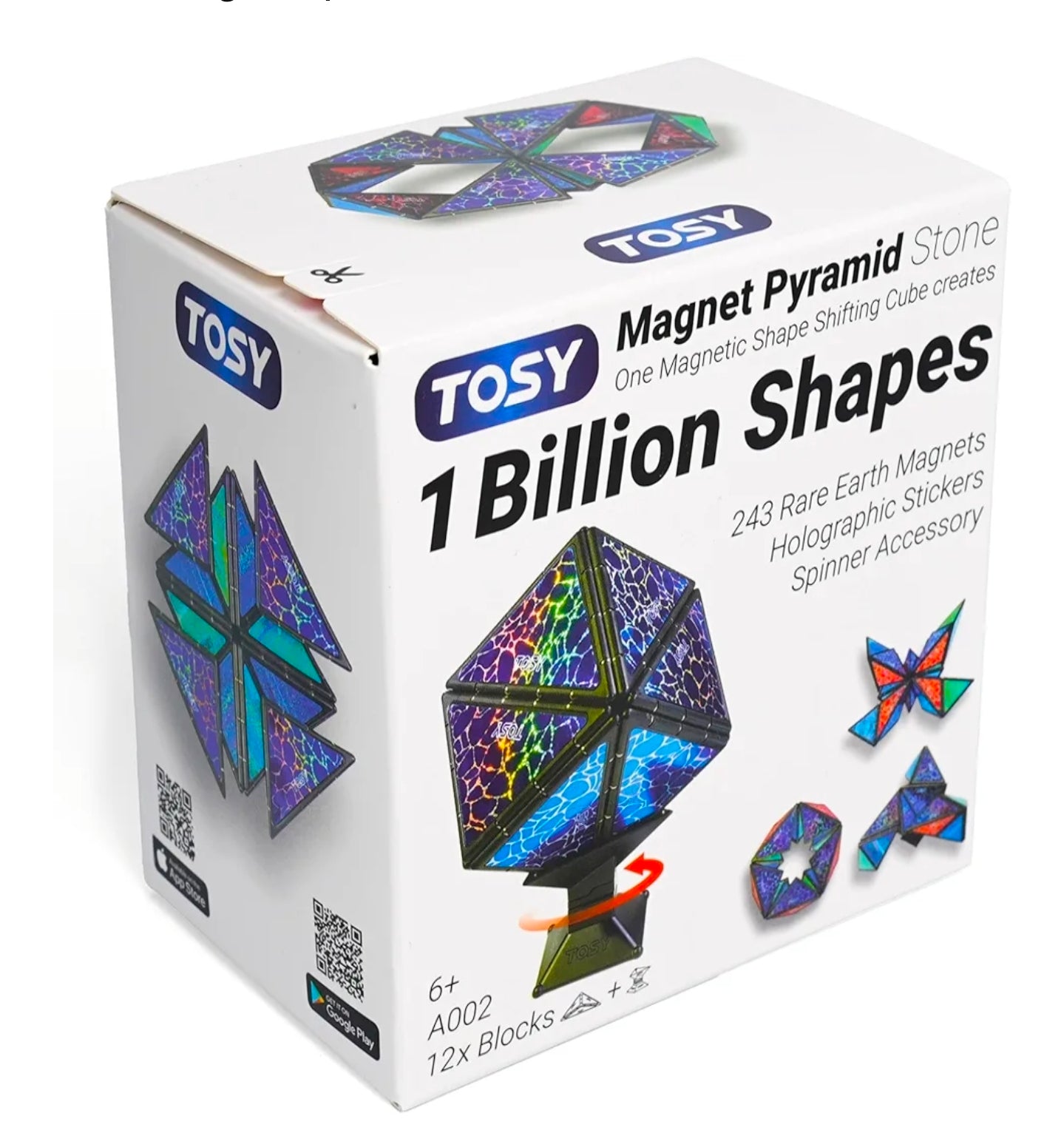 TOSY magnet pyramid STEM toy open box with damaged packaging