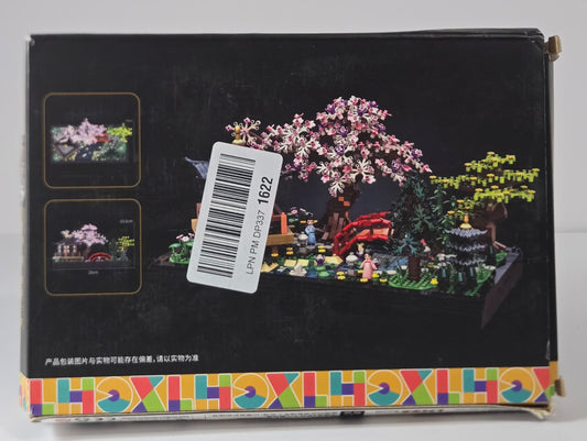 Micro Building Blocks Set LHCX Chinese Zen Garden Architecture & Cherry Blossoms