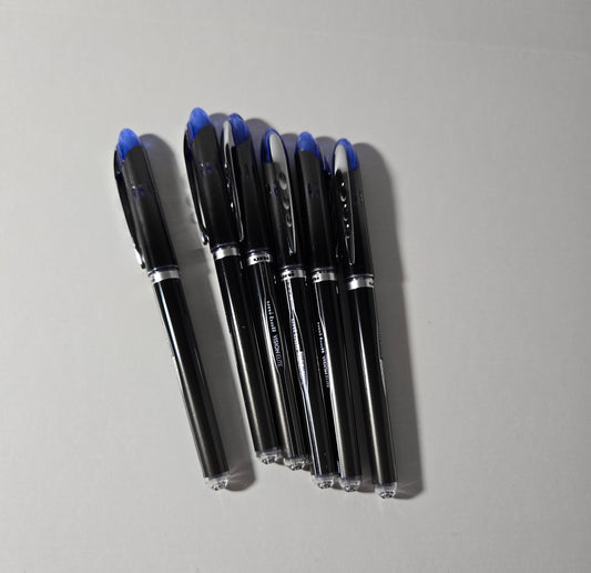 uni-ball Vision Elite 0.5mm Blue Pens – 12 Pack Micro Tip Rollerball