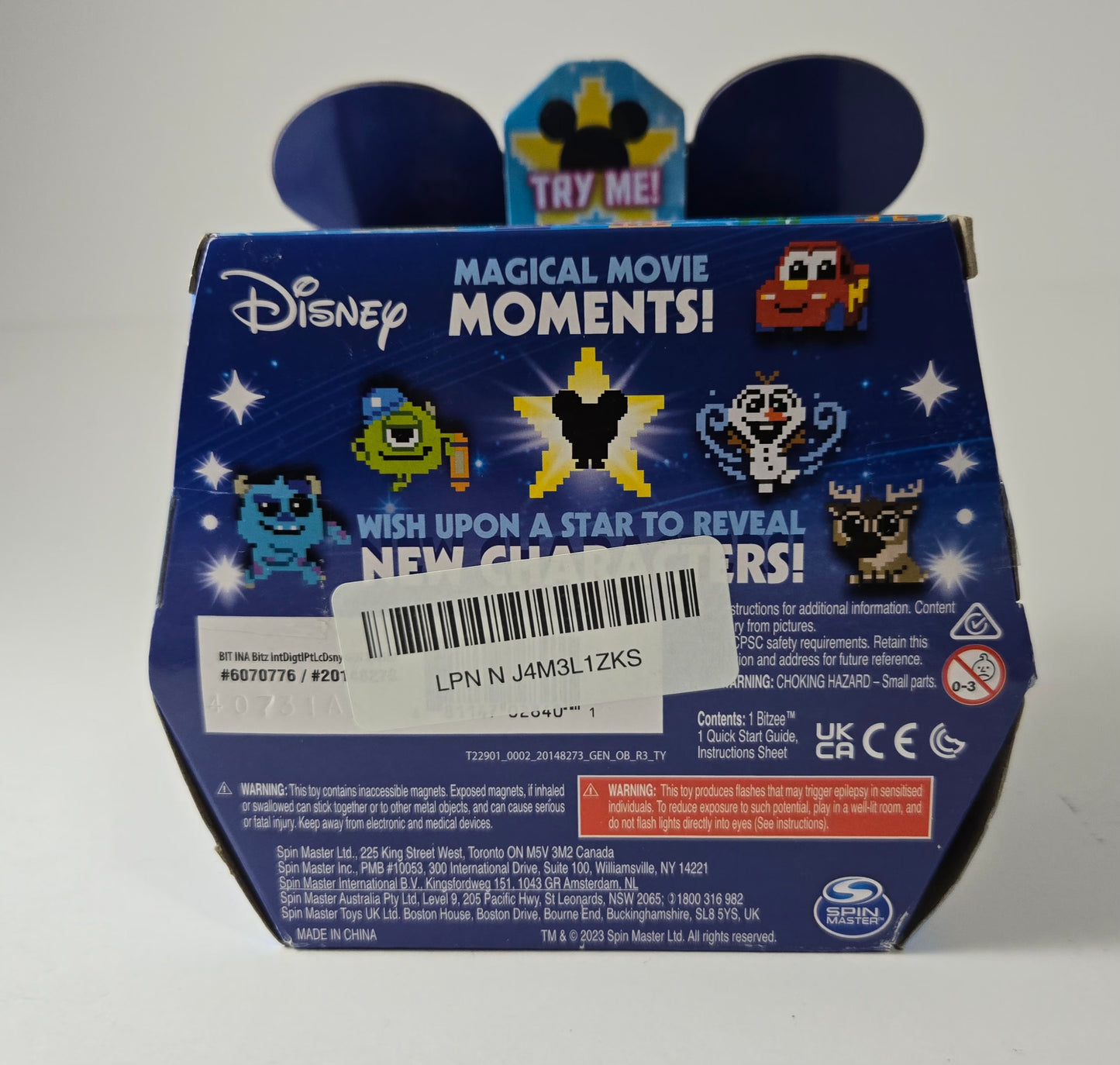 Bitzee Disney Interactive Toy with 30 Characters Inside, Reacts to Swipes; NEW