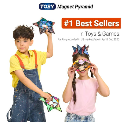 TOSY Magnet Pyramid STEM Toy – Open Box (Box Damaged)