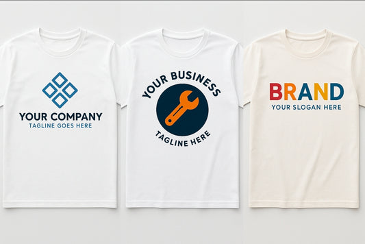 Custom business logo shirts mockup – personalized company tees for branding