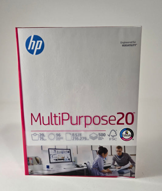 HP Printer Paper | 8.5 x 11 Paper | MultiPurpose 20 lb | 1 Ream - 500 Sheets | 96 Bright